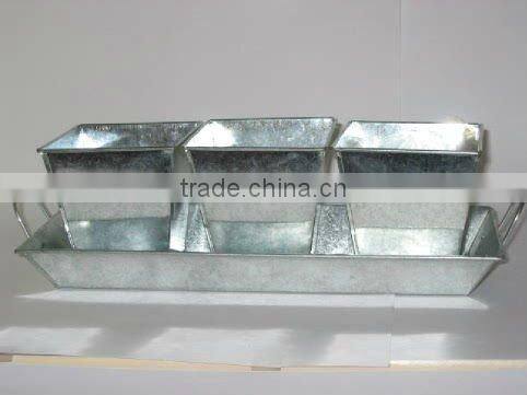 Stainless Steel Trio Planter, Steel Polished Window Planters