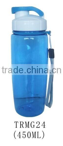 Eco-friendly clear plastic kids drinking water bottle with straw