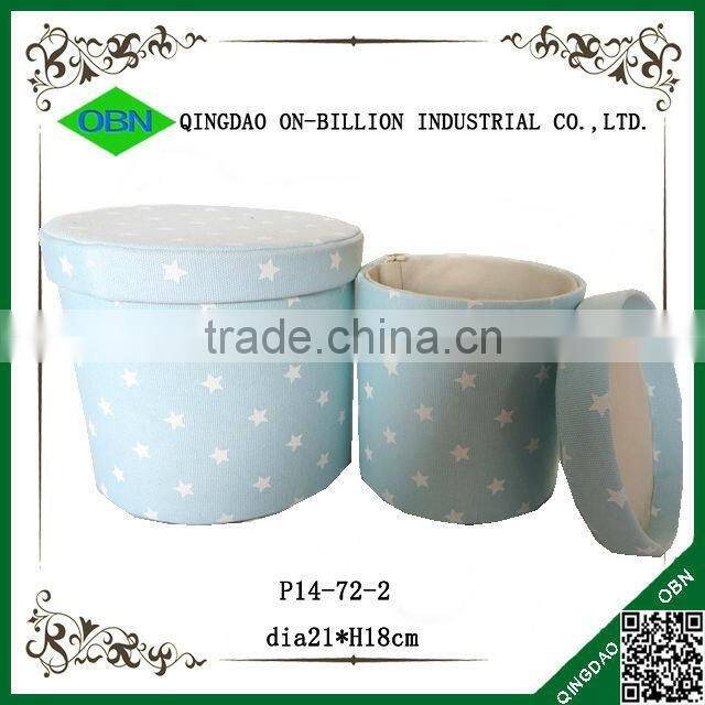 wholesale Colored unique canvas laundry basket round cloth box