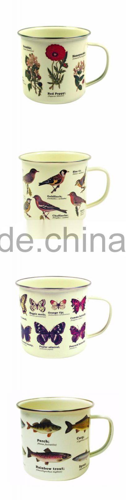 China factory wholesale customized traveling enamel mug