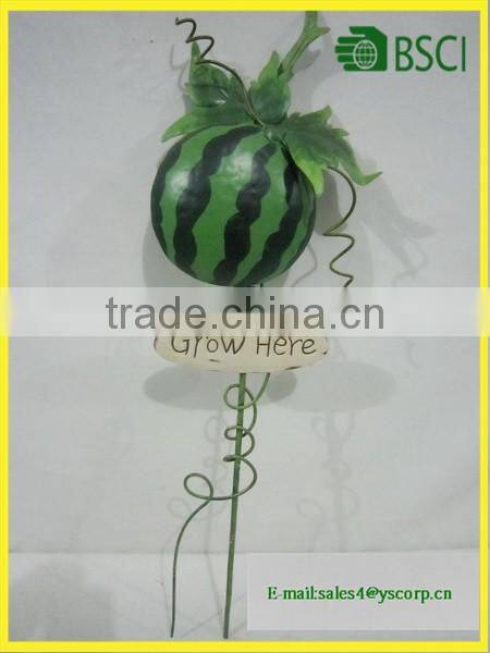 YS2015A218 Spring fruit series peach apple pearl watermelon orange Wrought Iron Garden Stake