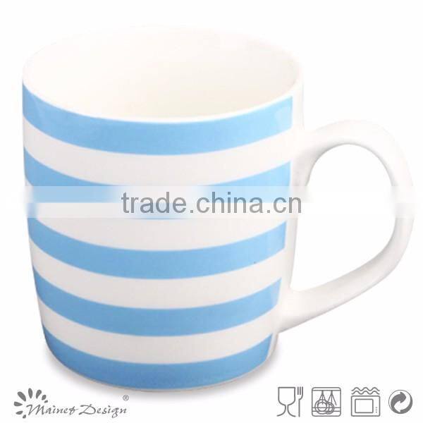 14oz white custom printed new bone china mugs