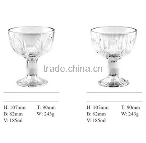 Clear pretty glass Ice cream cup ice cream maker cup