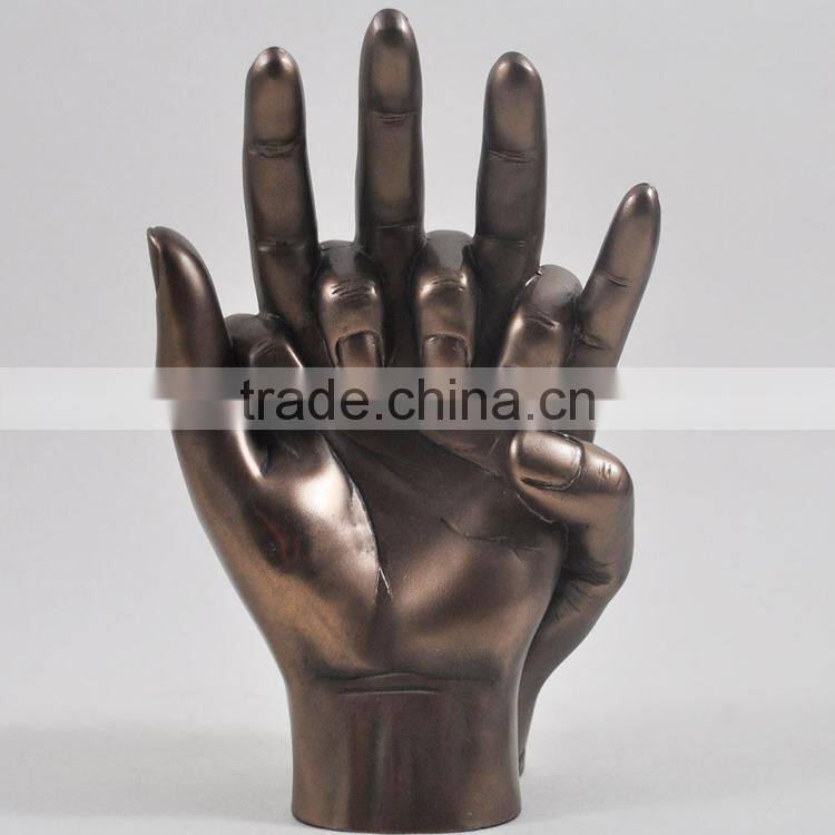 art deco riproduzioni metal craf holding hand sculpture for sale