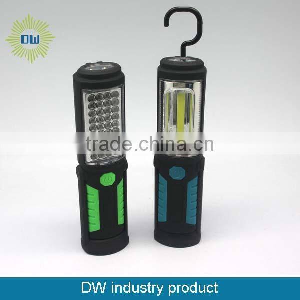 3W COB battery power Magnetic LED Work Light with swivel hook