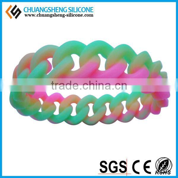 2015 Wholesale fashion twist braided silicone bracelet ,wristband China alibaba