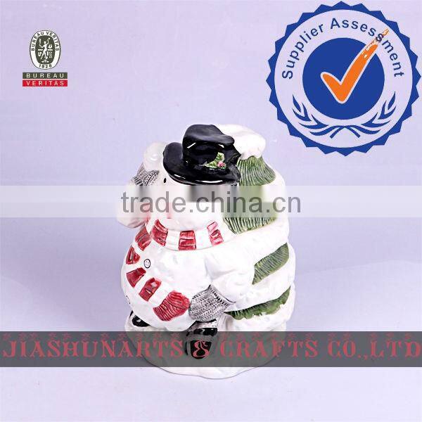 Snowman Ceramic Decorative Storage Box With Lids