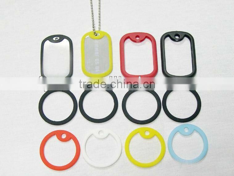 custom 4cm*4cm silicone dog tag