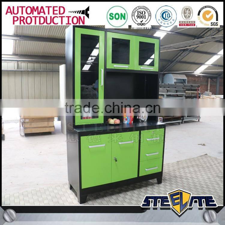 Cheap price modern kitchen cabinet design steel cupboard