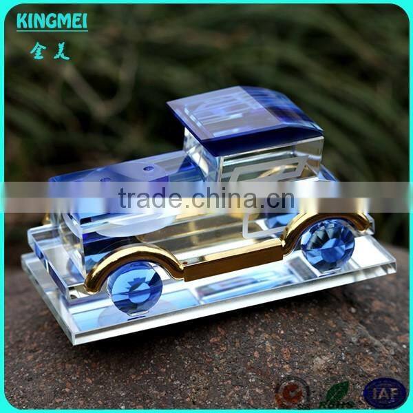 Elegant crystal glass vehicle model perfume bottle for desk decoration