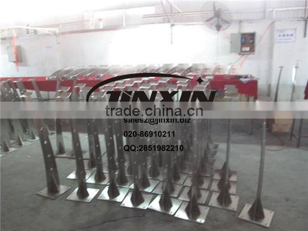 JINXIN inox rod railing stair balustrade with solid wood handrail / stair handrail / stair balustrade