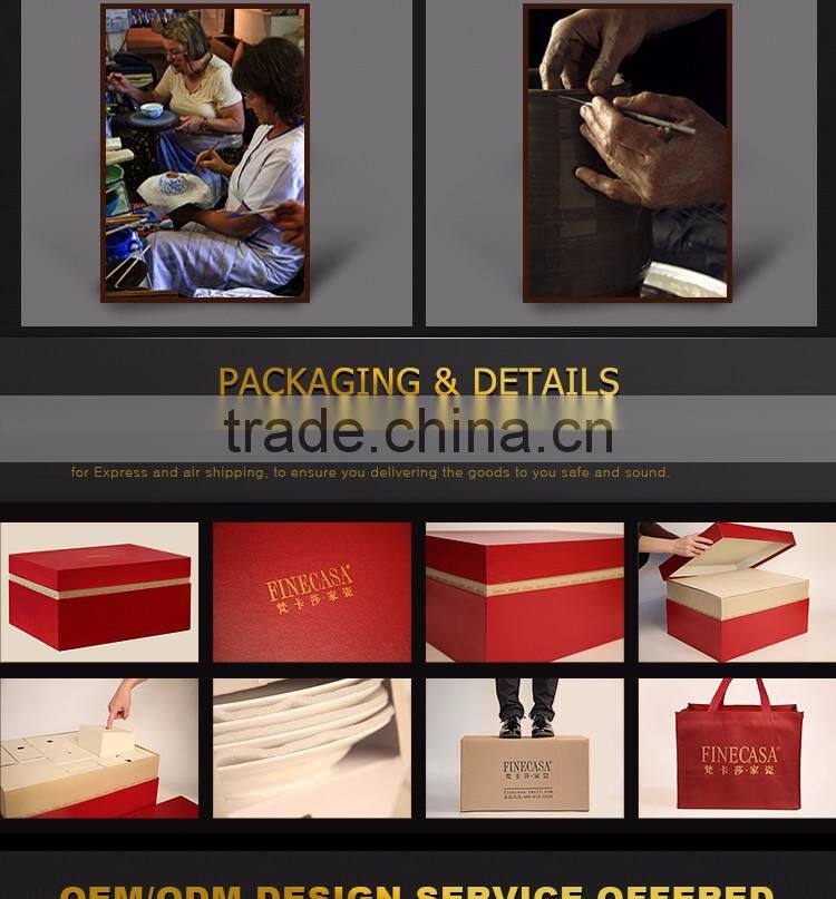 New Design Jungle Style New Bone China Dinner sets for 4