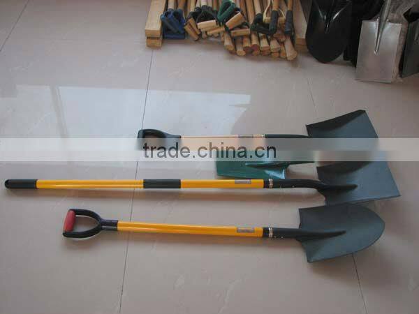 2013 new painted TUV/GS standard fiberglass poly grip S512D snow, fire and garden shovel with fiberglass and wooden handle