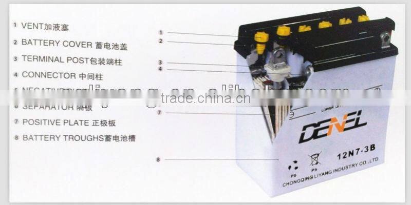 HIGH QUALITY 6V 4AH motorcycle battery (dry charged MF )