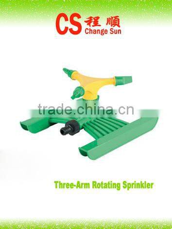 Swing arm Sprinkler, CS-3013 HOT SELL plastic impact sprinkler with H base plastic lawn sprinkler