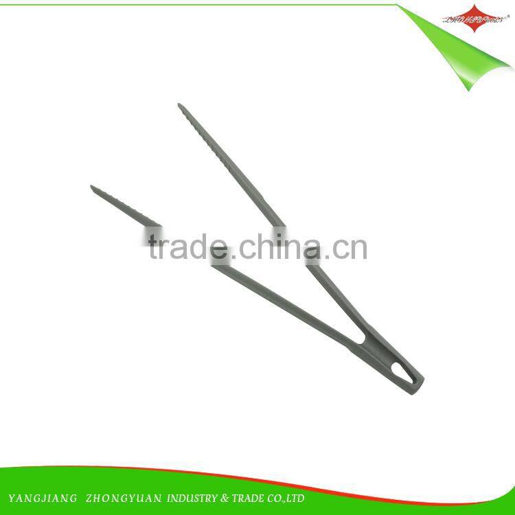 ZY-H3020 food grade Nylon tweezer shaped kitchen utensils food Tongs BBQ tong