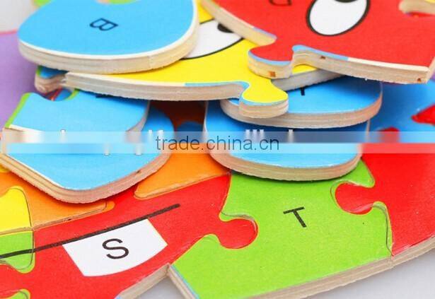 Wooden 26pcs Letter Jigsaw Puzzles For Kids Educational And Learning Toys