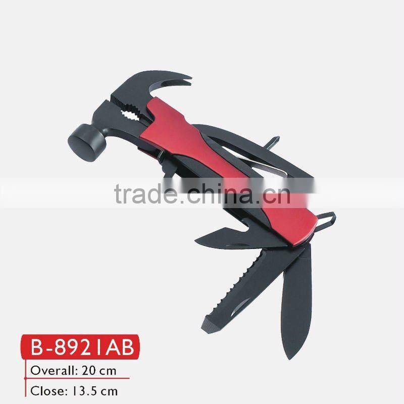 Black transform multi functioanl hatchet wrench hammer spanner screwdriver tool small hammer mill types B-8921AB