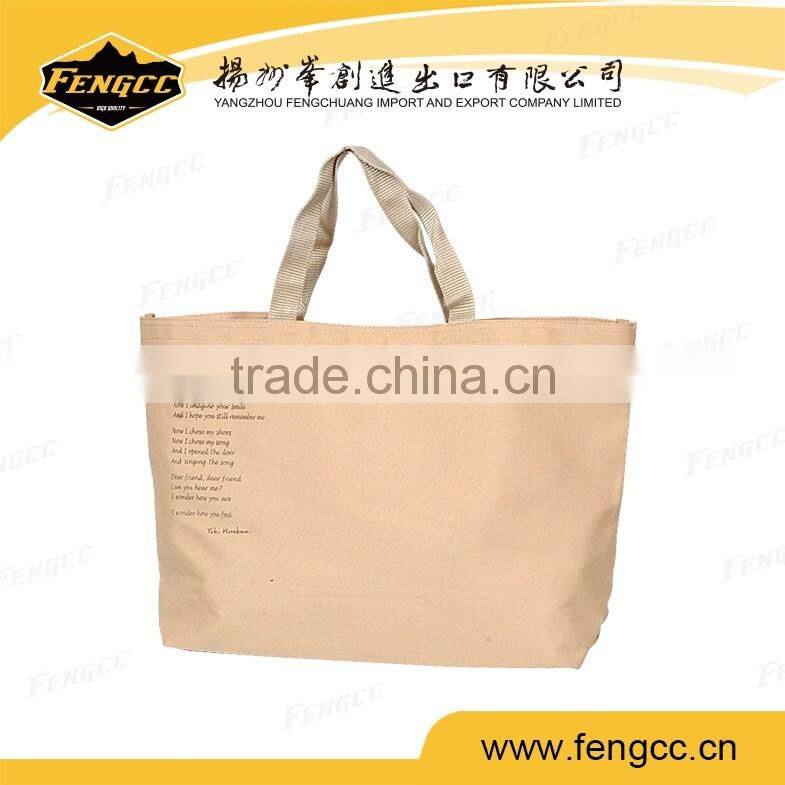High quality ECO-friendly cotton handle beach bag / travel bag / tote bag
