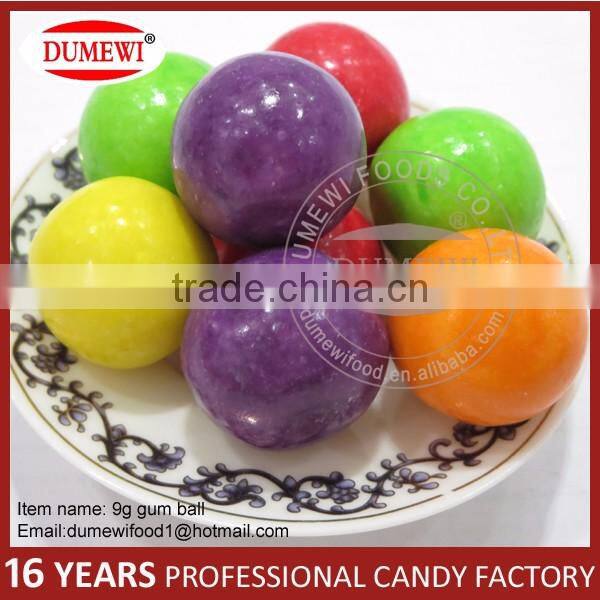 Baseball Candy Fruit Hollow Round Bubble Gum