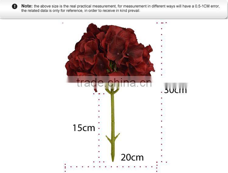 big hydrangea silk flower heads indoor wedding decoration low moq