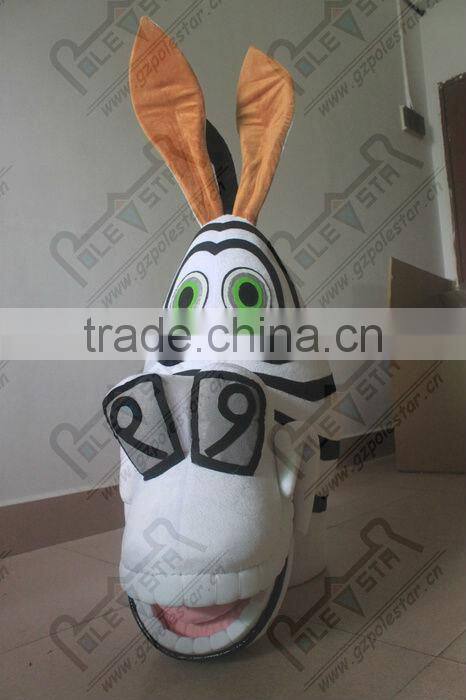 new black and white strips horse mascot costumes