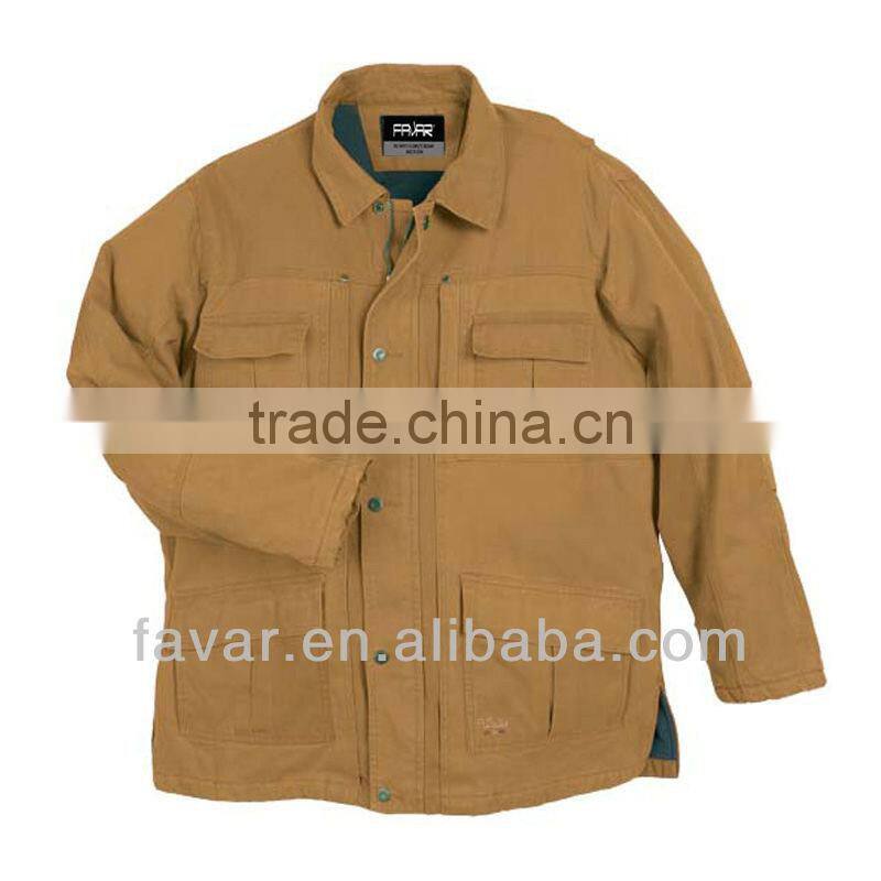 men outdoor jacket with hoody padding waterproof coated jacket