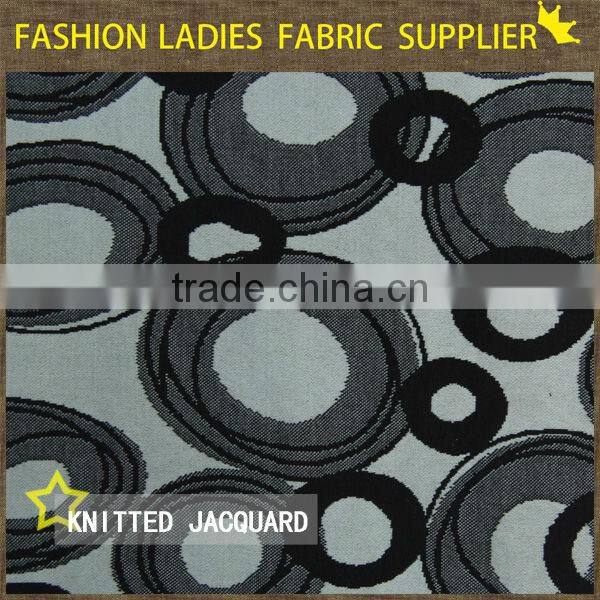 100%POLY 180GSM CIRCLR LADIES BASE SHIRT GARMENTS DRESS KNITTED JACQUARD FABRIC