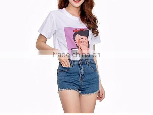 Customize printing of women's t- shirt, printing t shirt