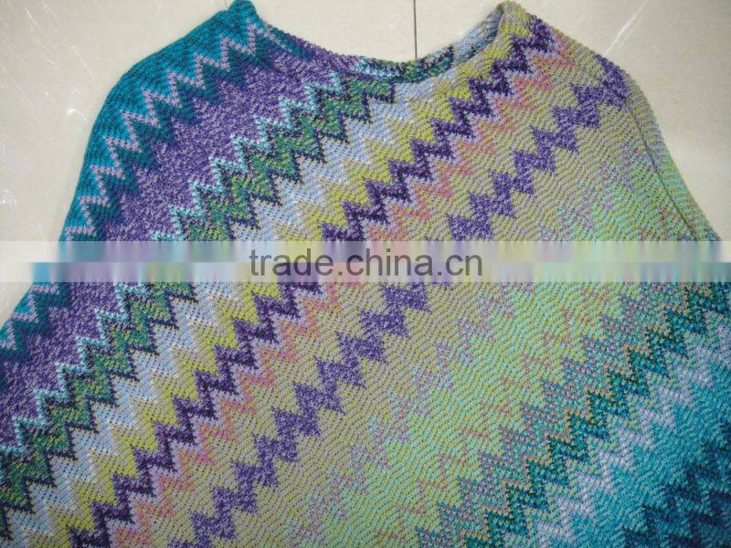 New designer grey sequin glitter knitted shawl for winter