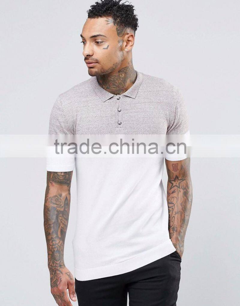 Wholesale Price High Quality Summer Custom Short Sleeve Contrast Color Cheap Mens Knit POLO Shirt