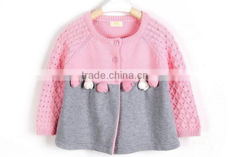 wholesale latest kids girls pink bolero cardigan sweater
