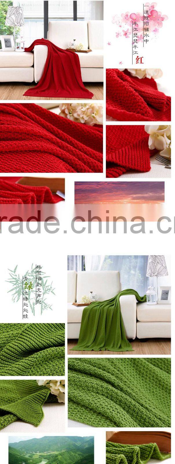 size 80 and 135cms 100% cotton waffle weave knitted breathable air conditioning newborn baby blanket