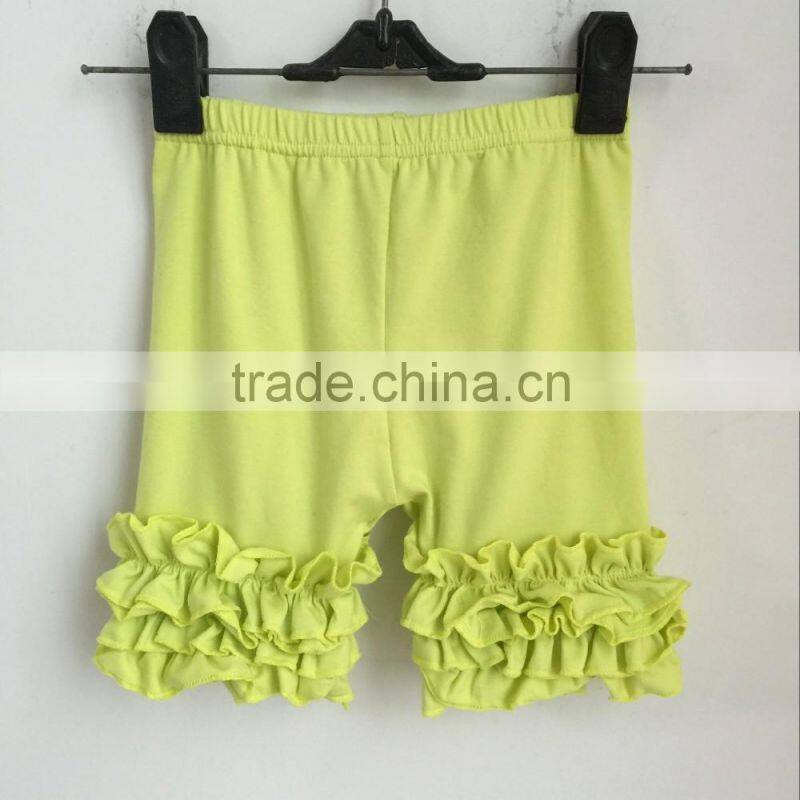 Wholesale children boutique clothing baby boxers triple icing ruffles baby shorts