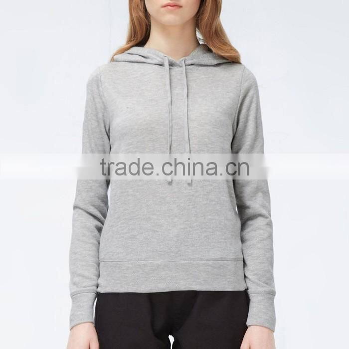 Classic style plain gray womens hoodies