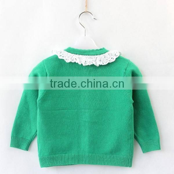 Girls lace decorated sweater knitted designs pictures