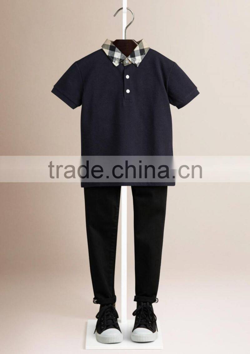 2016 latest fashion high quality 100% cotton kids polo shirts wholesale t shirt