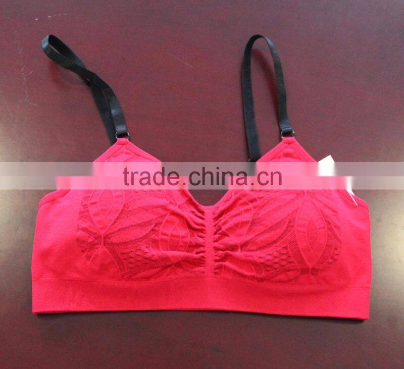 fashion yoga sports seamless tube bra