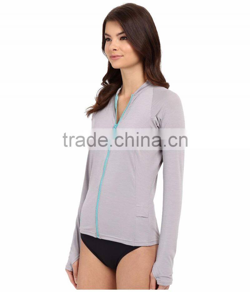 New arrival long raglon sleeves fleece hoodies women zip up hoodies 2016