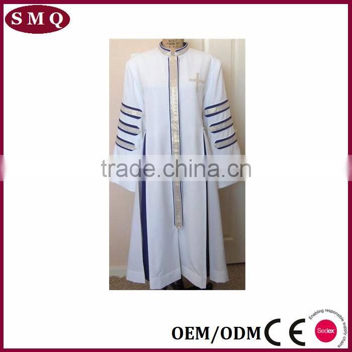 High quality church cross embroidery pulpit baptismal robe