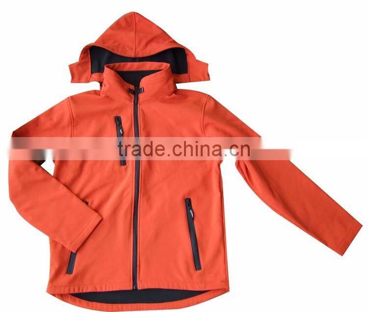Wholesale custom outdoor tactical mens softshell jacket with hood
