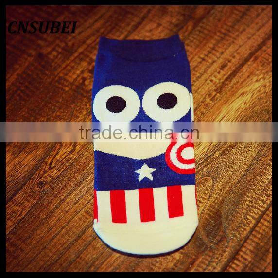 Super hero personality cartoon socks wholesale