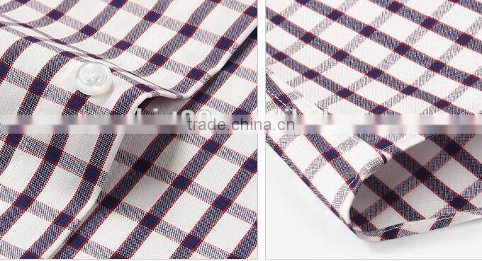 Custom design pattern men shirt fancy plaid men shirts brand names