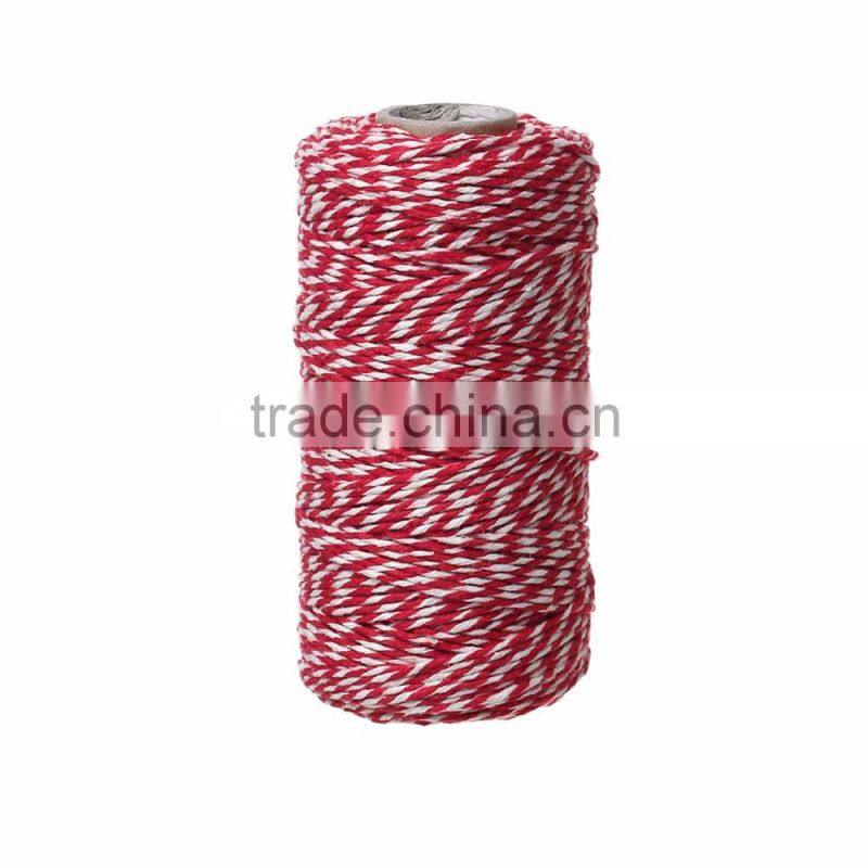 Wholesale High Quality Colored Red Stripe Cotton Jewelry Sewing Thread Cord