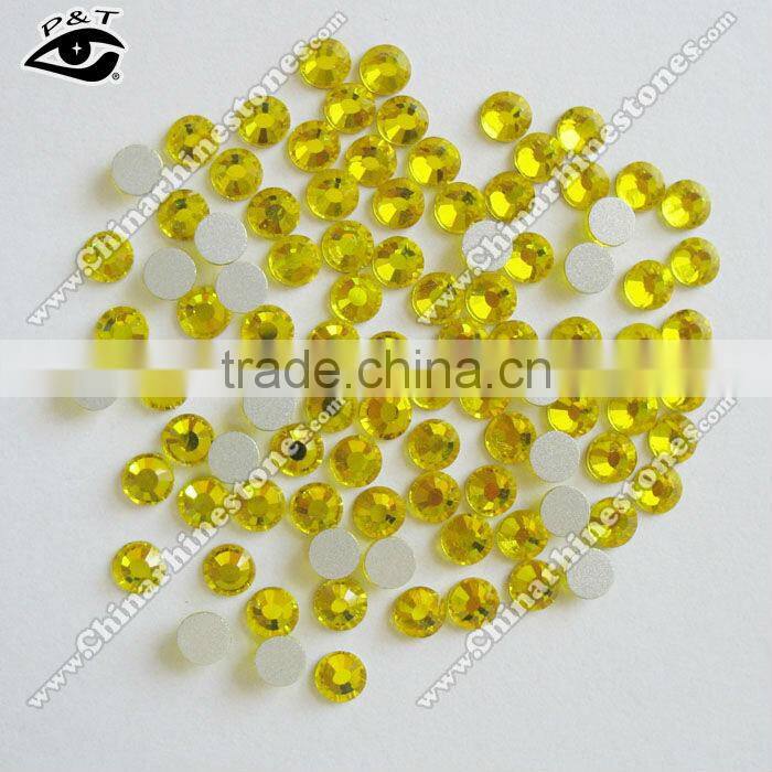 Non hotfix 4mm ss16 citrine DMC crystal beads for dresses