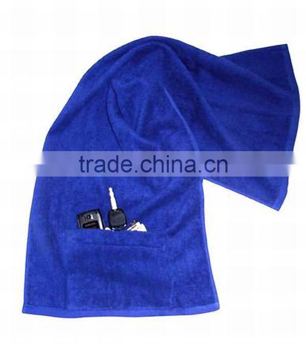 custom gym towel whith pocket zip towel