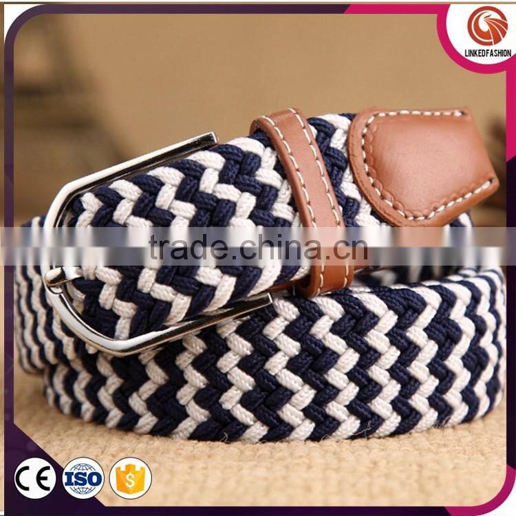 Mens Braided waist belt Elastic Stretch Belts For Jean tactical belt