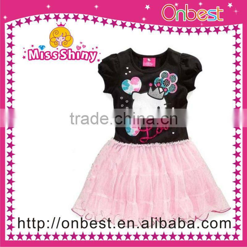 Good quality Pettiskirt Baby Girl Ruffle Tutu Pettiskirt with zebra bow