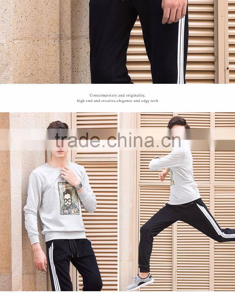 Custom Fashion Men's Printed Pullover Sweatshirts Hoodies,Wholesale Crewneck Printed Sweatshirts for Men