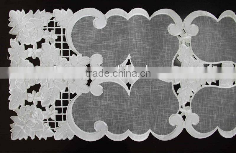 new design two layer embroidery table runner